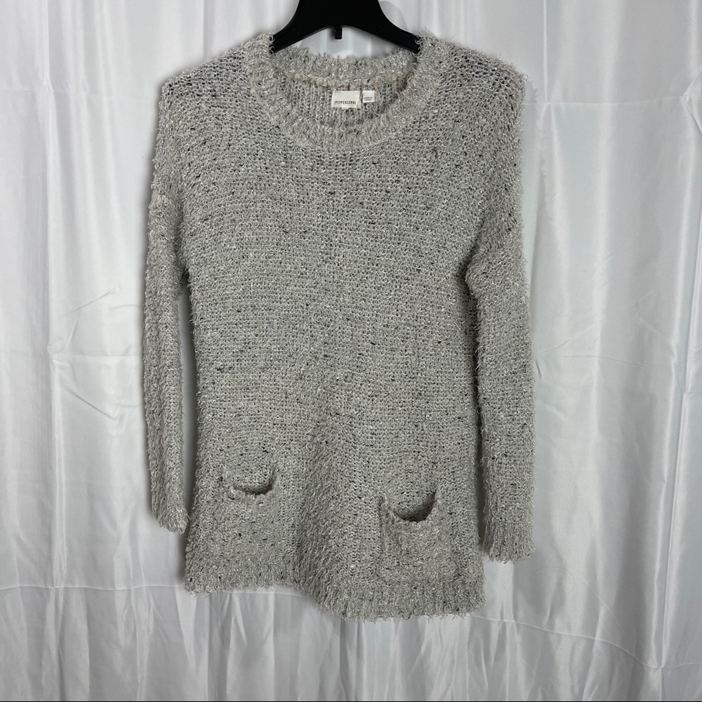 Peppercorn Eyelash Long Sleeves Top